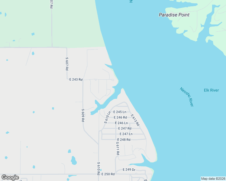 map of restaurants, bars, coffee shops, grocery stores, and more near 24351 South 610 Drive in Grove