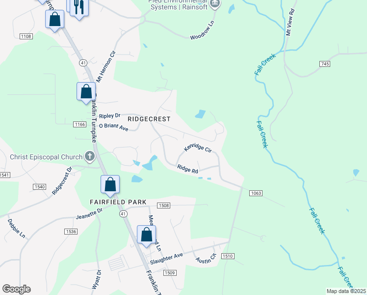 map of restaurants, bars, coffee shops, grocery stores, and more near 6033 Kenridge Circle in Danville