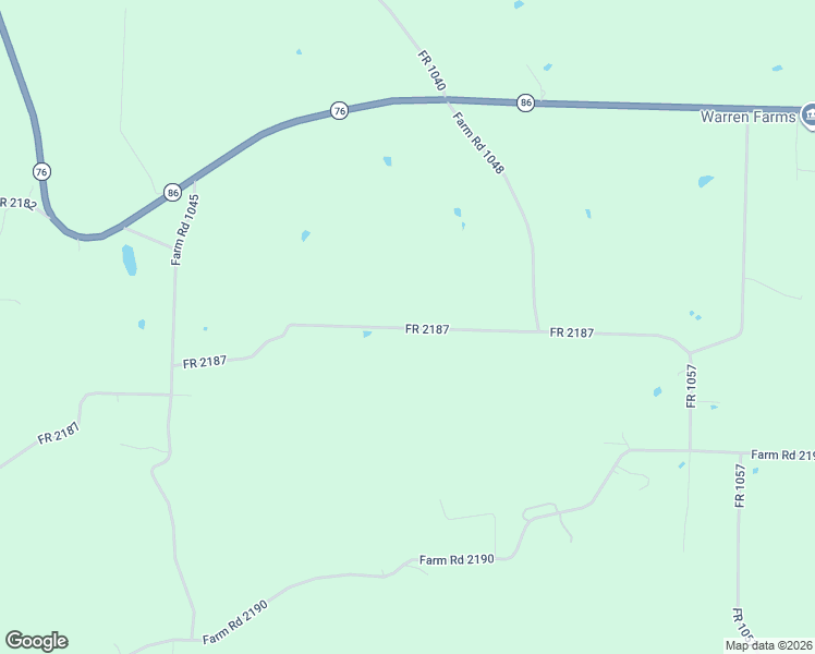map of restaurants, bars, coffee shops, grocery stores, and more near Farm Road 2187 in Barry County