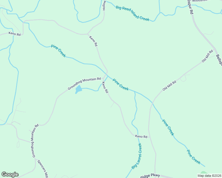 map of restaurants, bars, coffee shops, grocery stores, and more near 6800 Keno Road in Laurel Fork