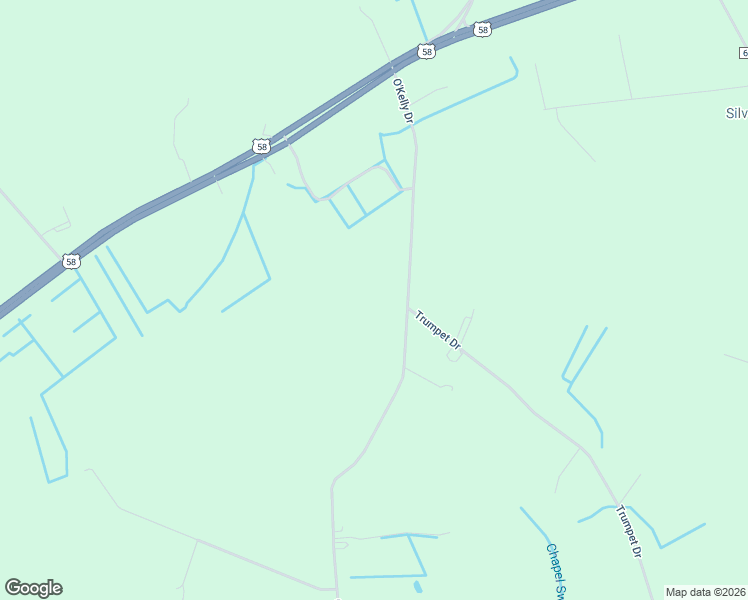 map of restaurants, bars, coffee shops, grocery stores, and more near 6395 O'Kelly Drive in Suffolk