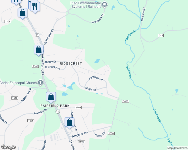 map of restaurants, bars, coffee shops, grocery stores, and more near 6051 Kenridge Circle in Danville