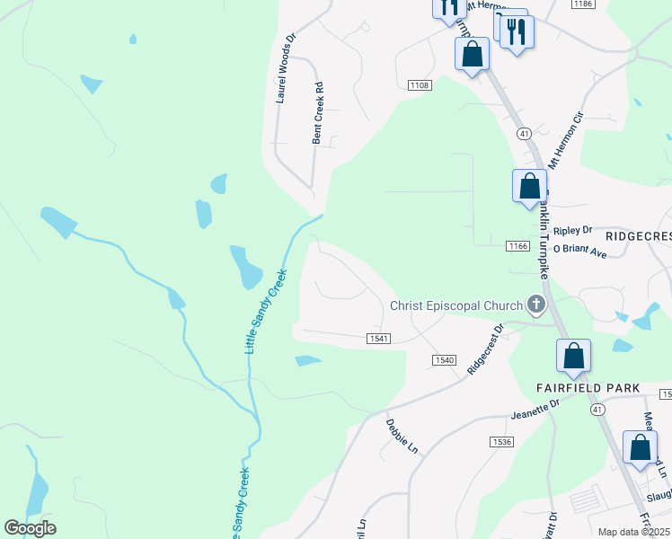 map of restaurants, bars, coffee shops, grocery stores, and more near 1845 John Drive in Danville