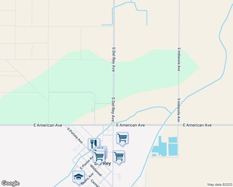 map of restaurants, bars, coffee shops, grocery stores, and more near 4740 South Del Rey Avenue in Del Rey