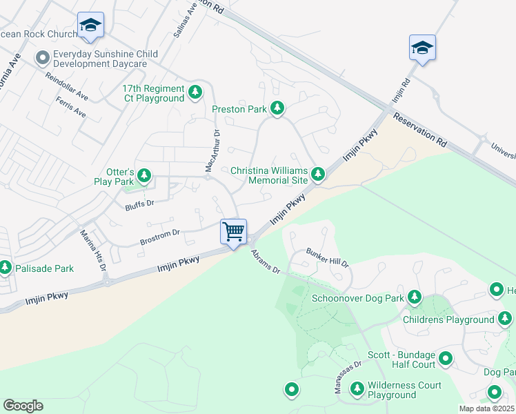 map of restaurants, bars, coffee shops, grocery stores, and more near 3014 Lexington Court in Marina