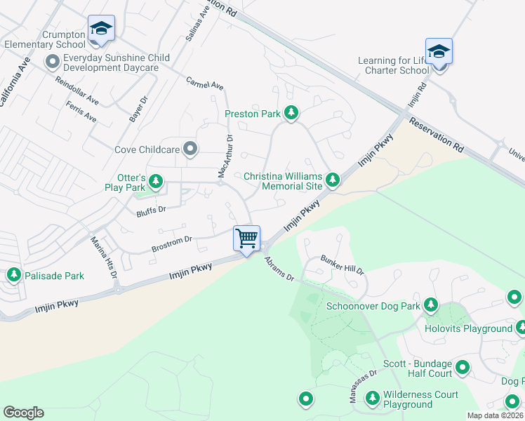 map of restaurants, bars, coffee shops, grocery stores, and more near 3014 Lexington Court in Marina