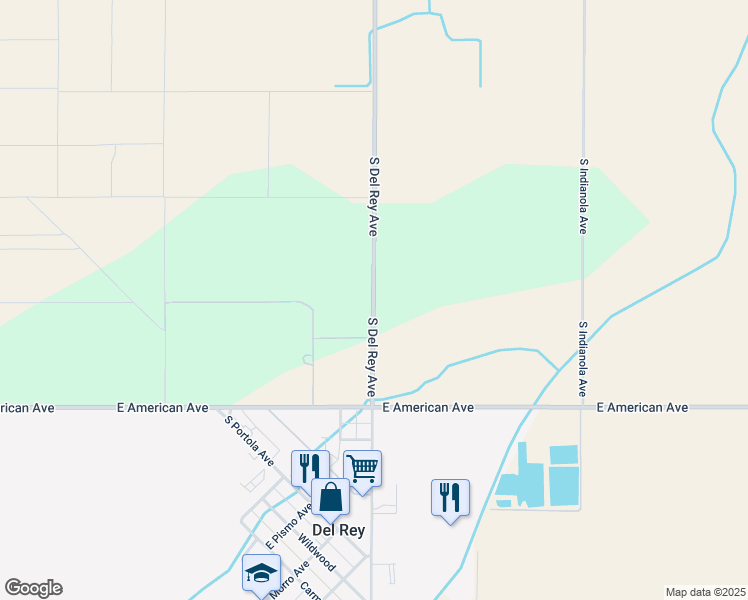 map of restaurants, bars, coffee shops, grocery stores, and more near 4740 South Del Rey Avenue in Del Rey