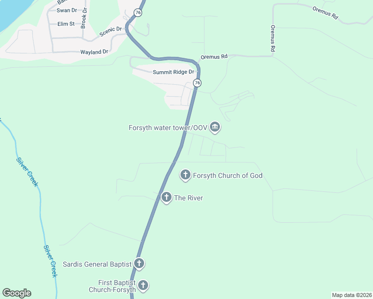 map of restaurants, bars, coffee shops, grocery stores, and more near 152 Proverbs Court in Forsyth