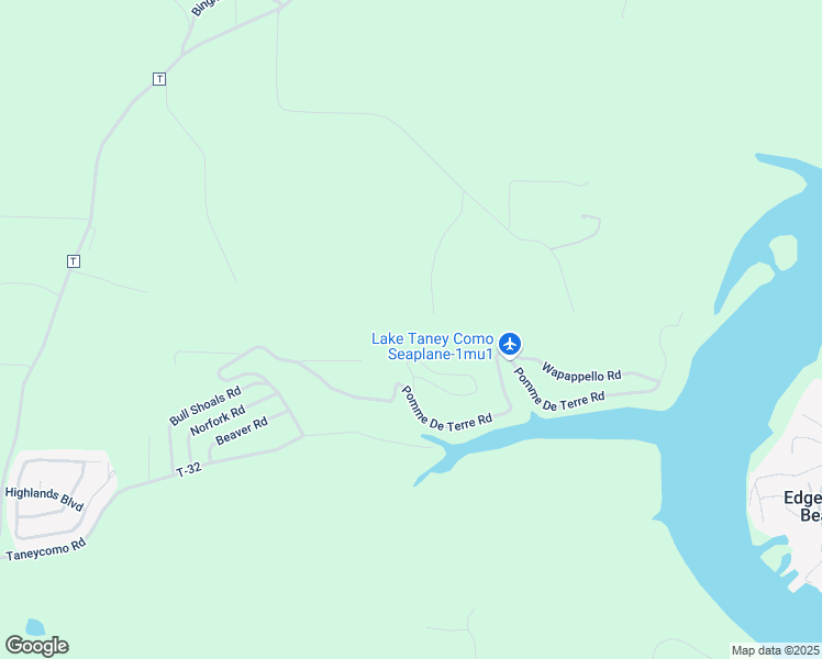 map of restaurants, bars, coffee shops, grocery stores, and more near 135-145 Northwood Trail in Branson