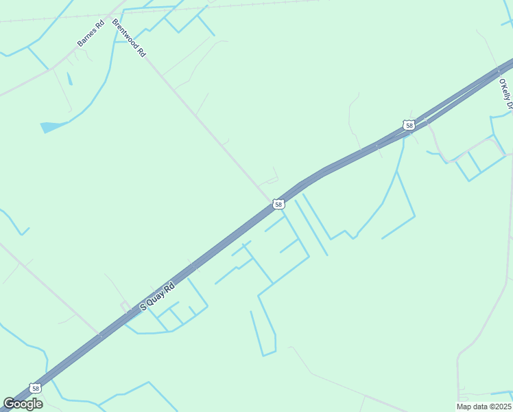 map of restaurants, bars, coffee shops, grocery stores, and more near 7504 South Quay Road in Suffolk