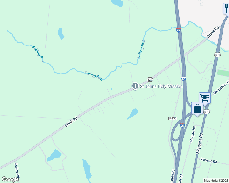 map of restaurants, bars, coffee shops, grocery stores, and more near 1021 Brink Road in Emporia