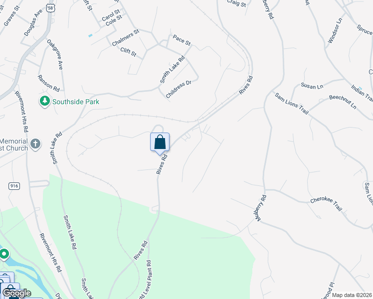 map of restaurants, bars, coffee shops, grocery stores, and more near 1118 Drewry Road in Martinsville