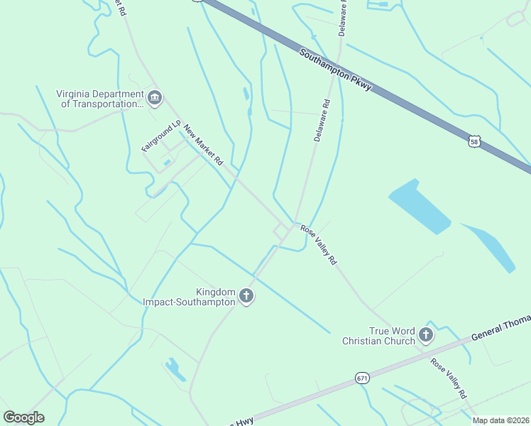 map of restaurants, bars, coffee shops, grocery stores, and more near 25576 New Market Road in Courtland