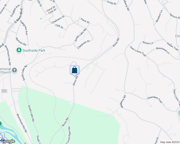 map of restaurants, bars, coffee shops, grocery stores, and more near 1105-1199 Drewry Road in Martinsville