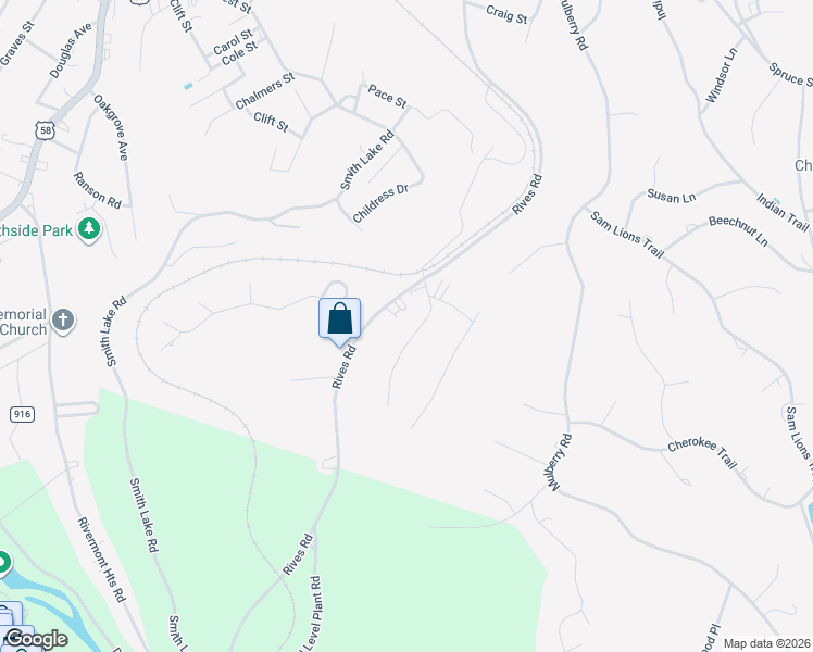 map of restaurants, bars, coffee shops, grocery stores, and more near 1105-1199 Drewry Road in Martinsville