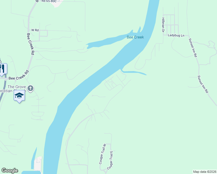 map of restaurants, bars, coffee shops, grocery stores, and more near 327 Valencia Road in Branson