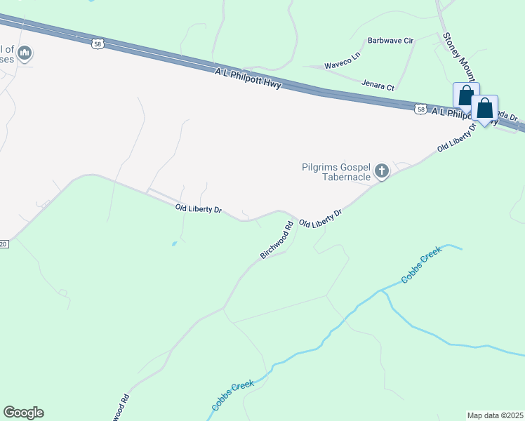 map of restaurants, bars, coffee shops, grocery stores, and more near 4086-4198 County Road 620 in Axton