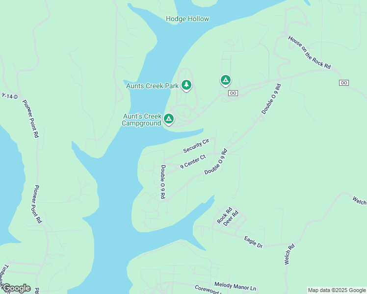 map of restaurants, bars, coffee shops, grocery stores, and more near 233 Security Circle in Reeds Spring