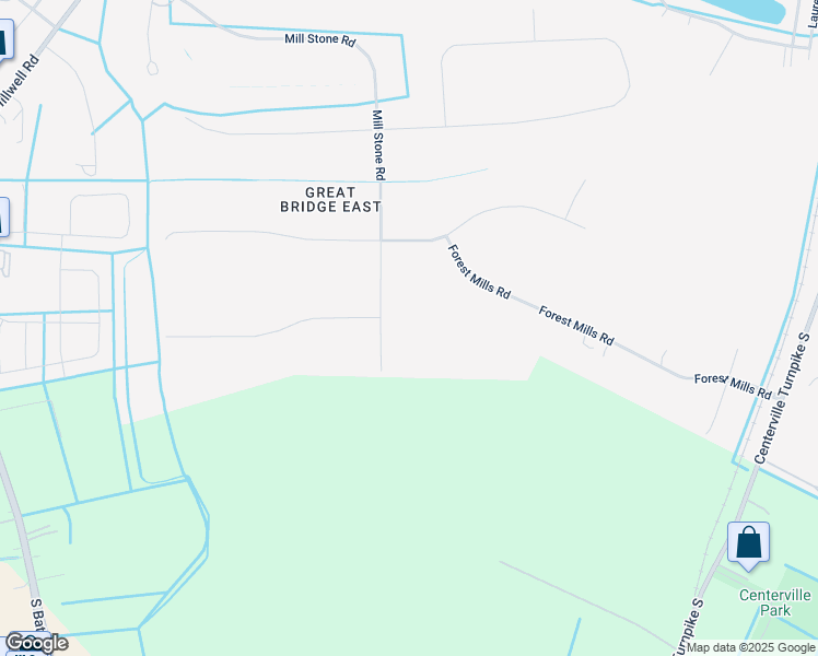 map of restaurants, bars, coffee shops, grocery stores, and more near 500 Mill Stone Road in Chesapeake