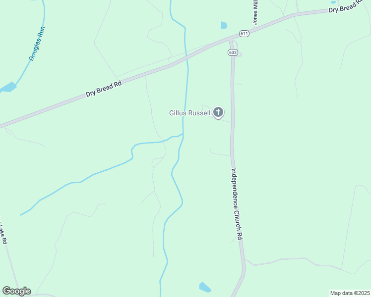 map of restaurants, bars, coffee shops, grocery stores, and more near Independence Church Road in Greensville County