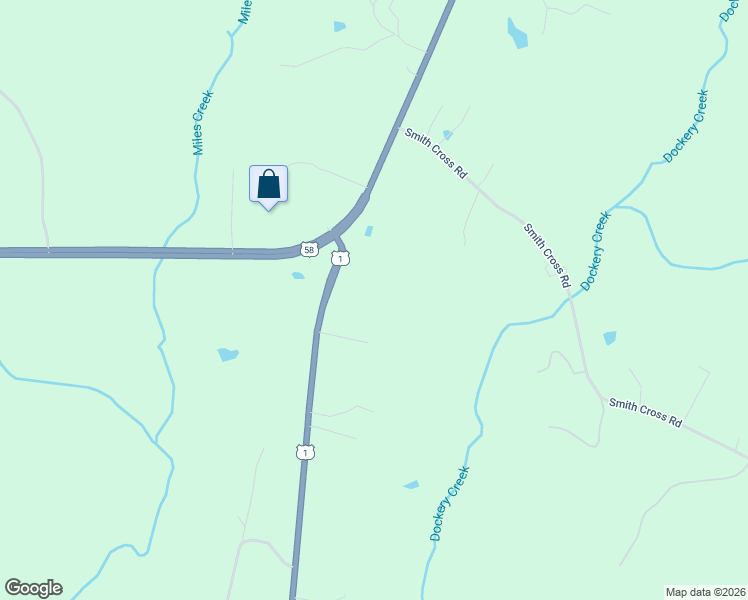 map of restaurants, bars, coffee shops, grocery stores, and more near in Smiths Crossroads