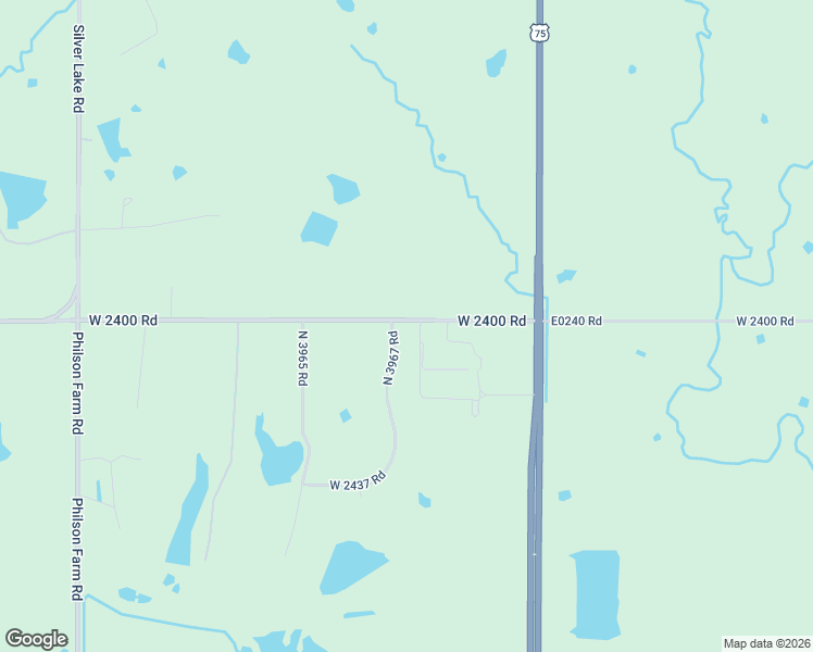 map of restaurants, bars, coffee shops, grocery stores, and more near 2400 Trail Court in Bartlesville