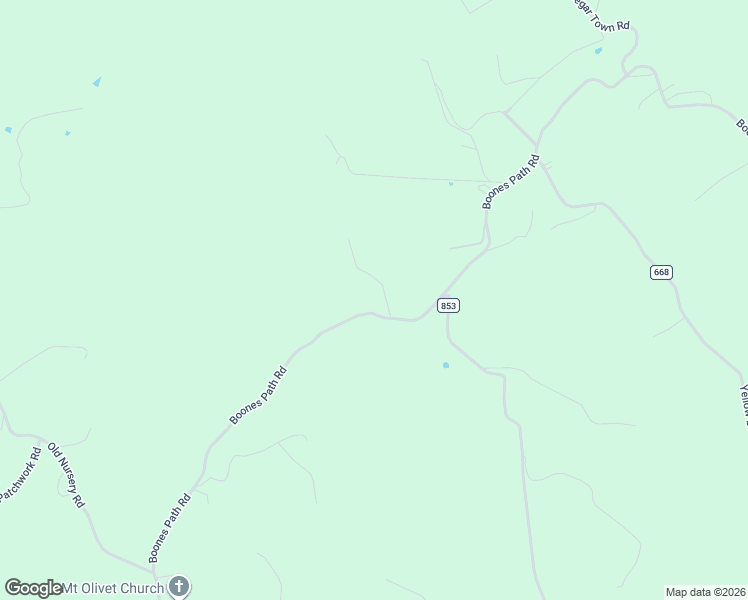 map of restaurants, bars, coffee shops, grocery stores, and more near 869 Boones Path Road in Rose Hill