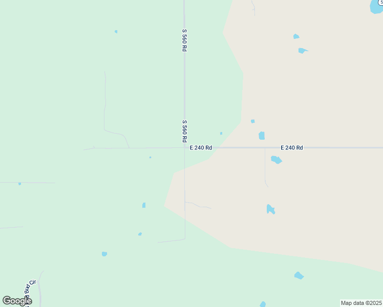 map of restaurants, bars, coffee shops, grocery stores, and more near 56013 East 240 Road in Fairland