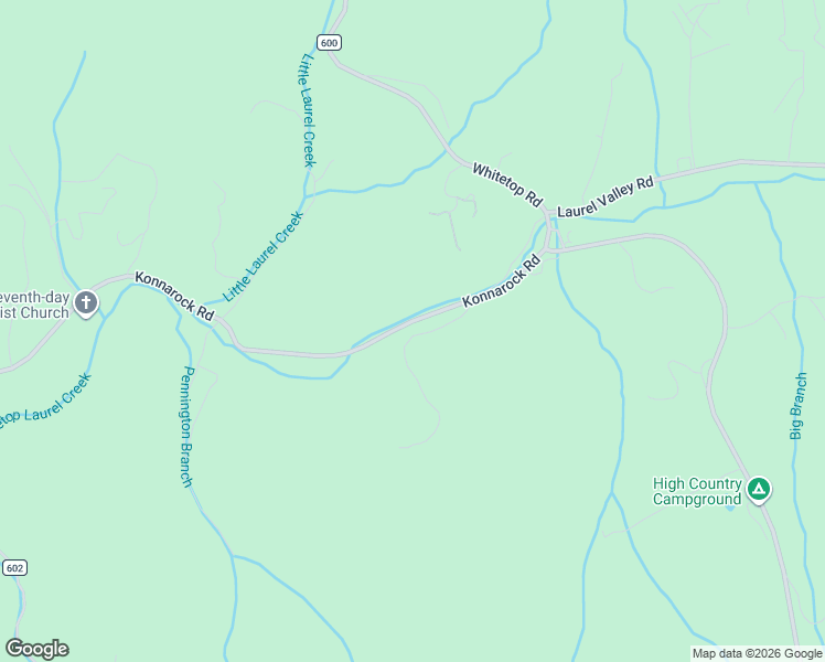 map of restaurants, bars, coffee shops, grocery stores, and more near 233 Konnarock Road in Troutdale