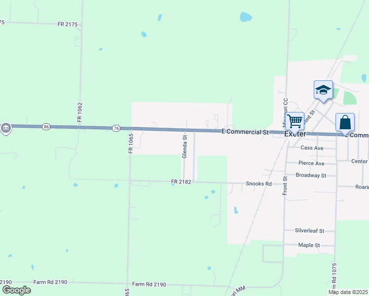 map of restaurants, bars, coffee shops, grocery stores, and more near 101-125 S Norma St in Exeter