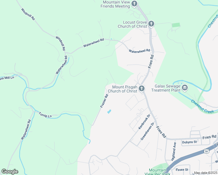 map of restaurants, bars, coffee shops, grocery stores, and more near 100-132 Elmtree Lane in Galax