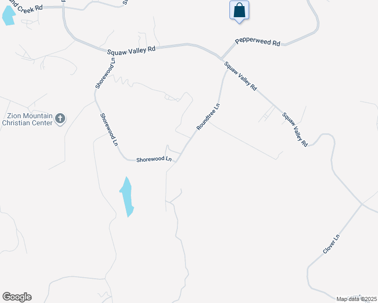 map of restaurants, bars, coffee shops, grocery stores, and more near Roundtree Lane in Yokuts Valley