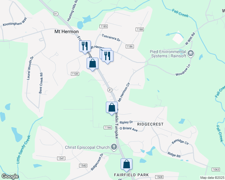 map of restaurants, bars, coffee shops, grocery stores, and more near 3780 Franklin Turnpike in Danville