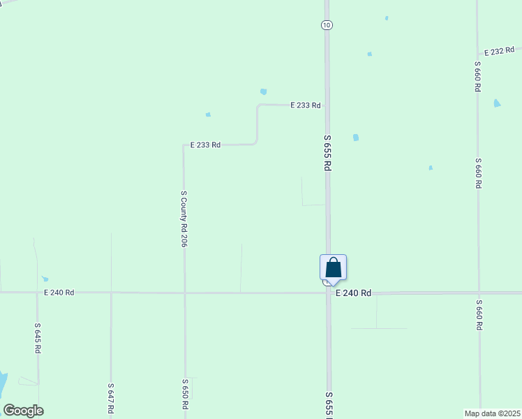 map of restaurants, bars, coffee shops, grocery stores, and more near 65200 East 240 Road in Grove