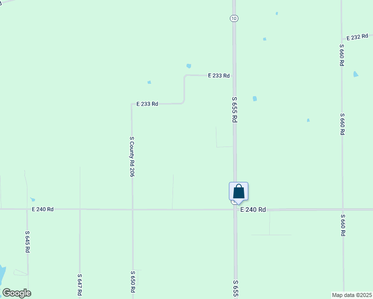 map of restaurants, bars, coffee shops, grocery stores, and more near 65200 East 240 Road in Grove