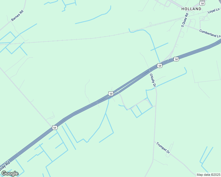 map of restaurants, bars, coffee shops, grocery stores, and more near 7168 South Quay Road in Suffolk