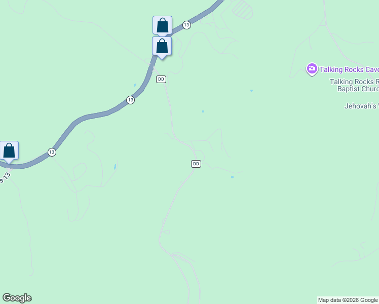 map of restaurants, bars, coffee shops, grocery stores, and more near 407-487 State Highway DD in Reeds Spring