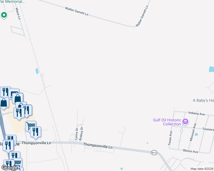 map of restaurants, bars, coffee shops, grocery stores, and more near in Oak Grove
