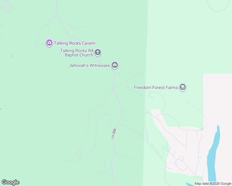 map of restaurants, bars, coffee shops, grocery stores, and more near 1514 Talking Rocks Road in Reeds Spring