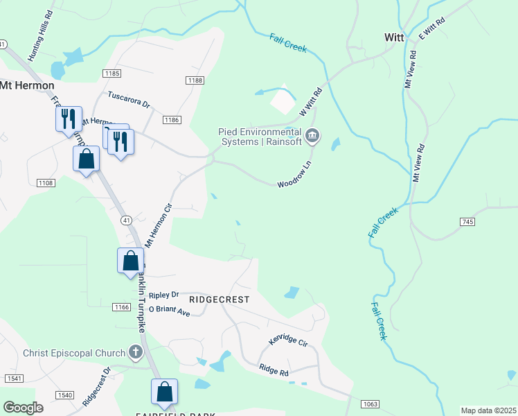 map of restaurants, bars, coffee shops, grocery stores, and more near 460 Woodrow Lane in Danville