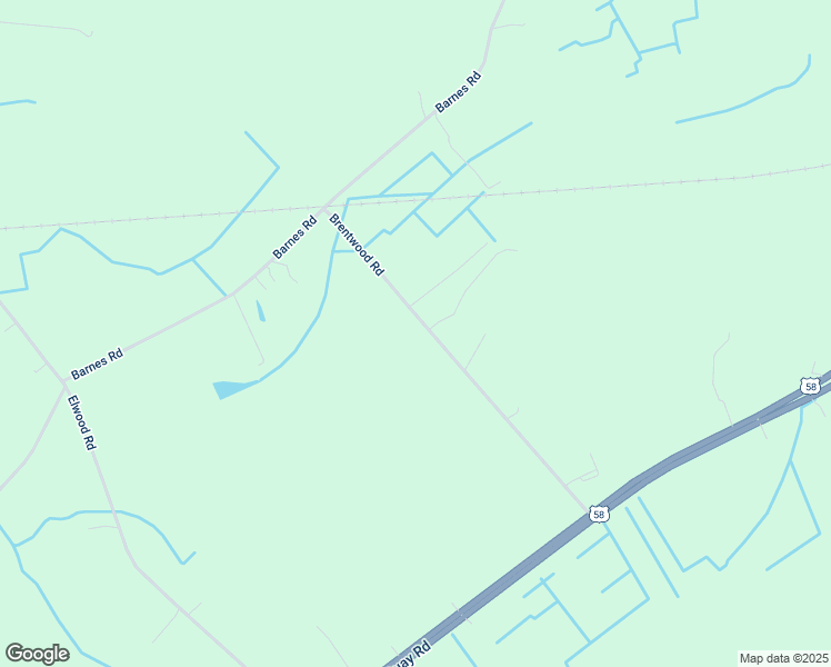 map of restaurants, bars, coffee shops, grocery stores, and more near 6921 Brentwood Road in Suffolk