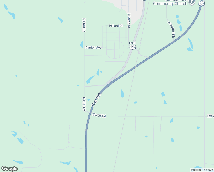 map of restaurants, bars, coffee shops, grocery stores, and more near Highway 169 in Nowata