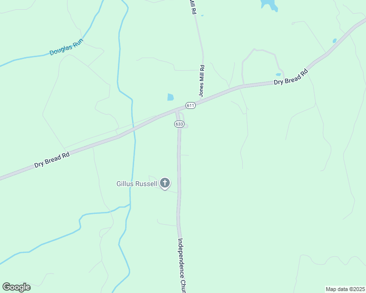 map of restaurants, bars, coffee shops, grocery stores, and more near Independence Church Road in Greensville County