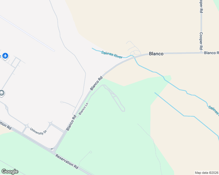 map of restaurants, bars, coffee shops, grocery stores, and more near 901-907 Blanco Lane in Salinas