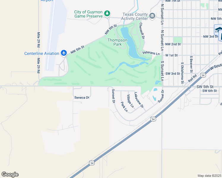 map of restaurants, bars, coffee shops, grocery stores, and more near 6232 Lakeview Drive in Guymon