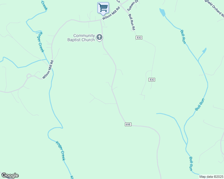 map of restaurants, bars, coffee shops, grocery stores, and more near 4890 Airport Road in Bassett