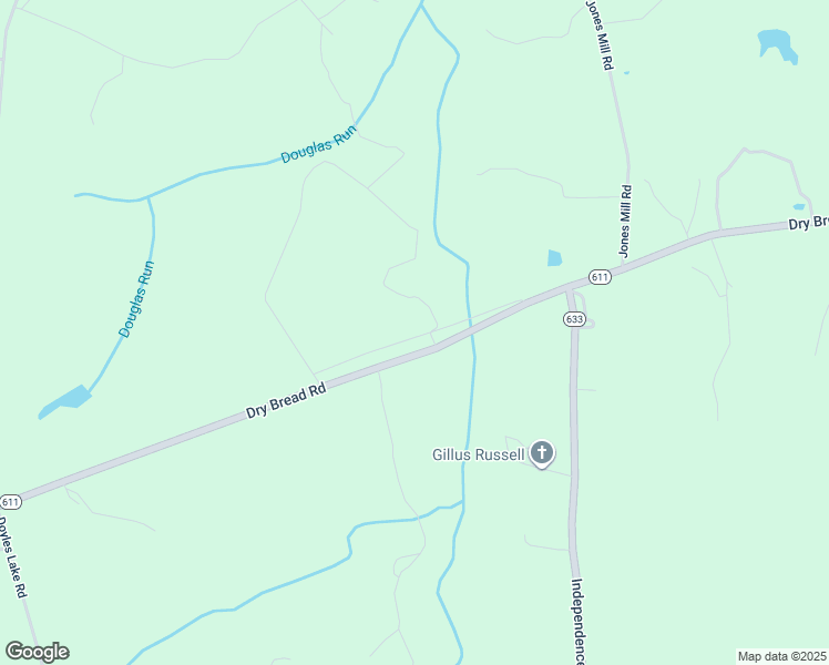 map of restaurants, bars, coffee shops, grocery stores, and more near 6379 Dry Bread Road in Emporia