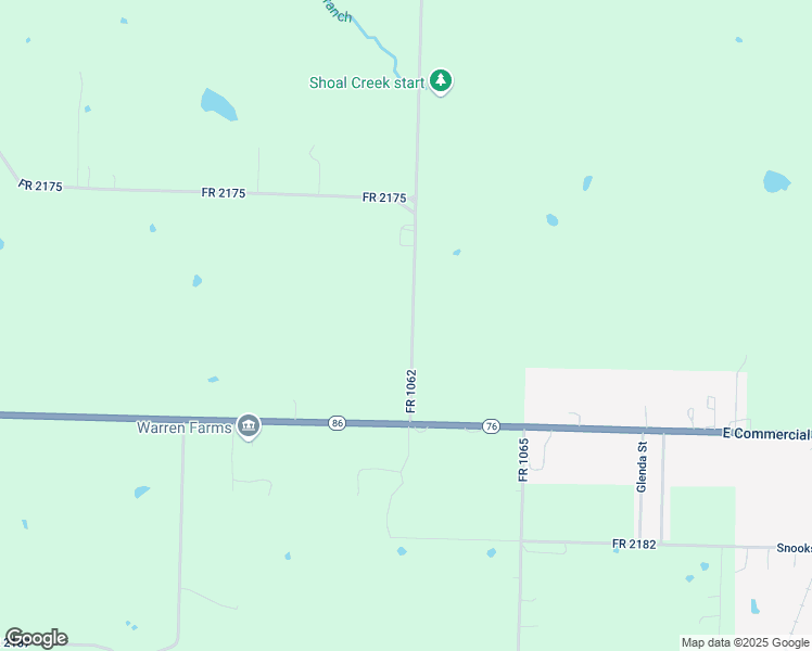 map of restaurants, bars, coffee shops, grocery stores, and more near 17791 Farm Road 1062 in Exeter