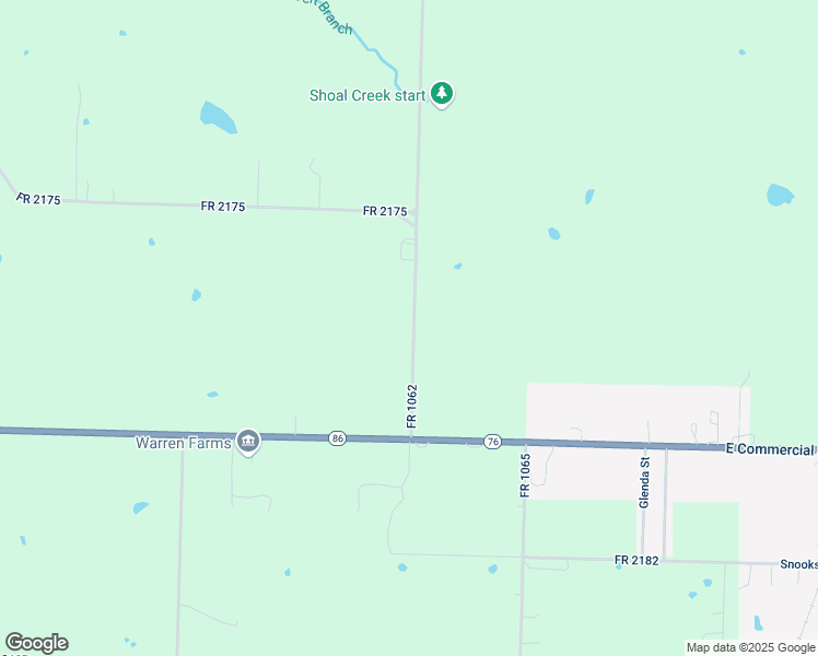 map of restaurants, bars, coffee shops, grocery stores, and more near 17791 Farm Road 1062 in Exeter
