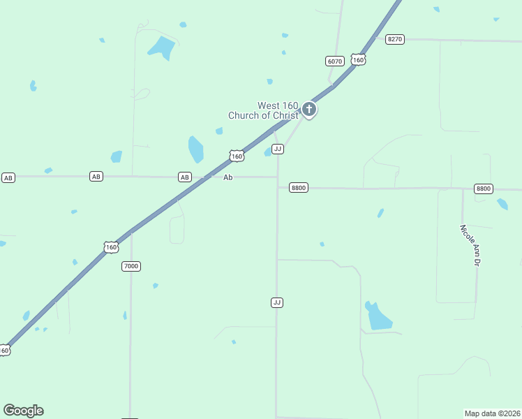 map of restaurants, bars, coffee shops, grocery stores, and more near 4706 County Road 8000 in West Plains